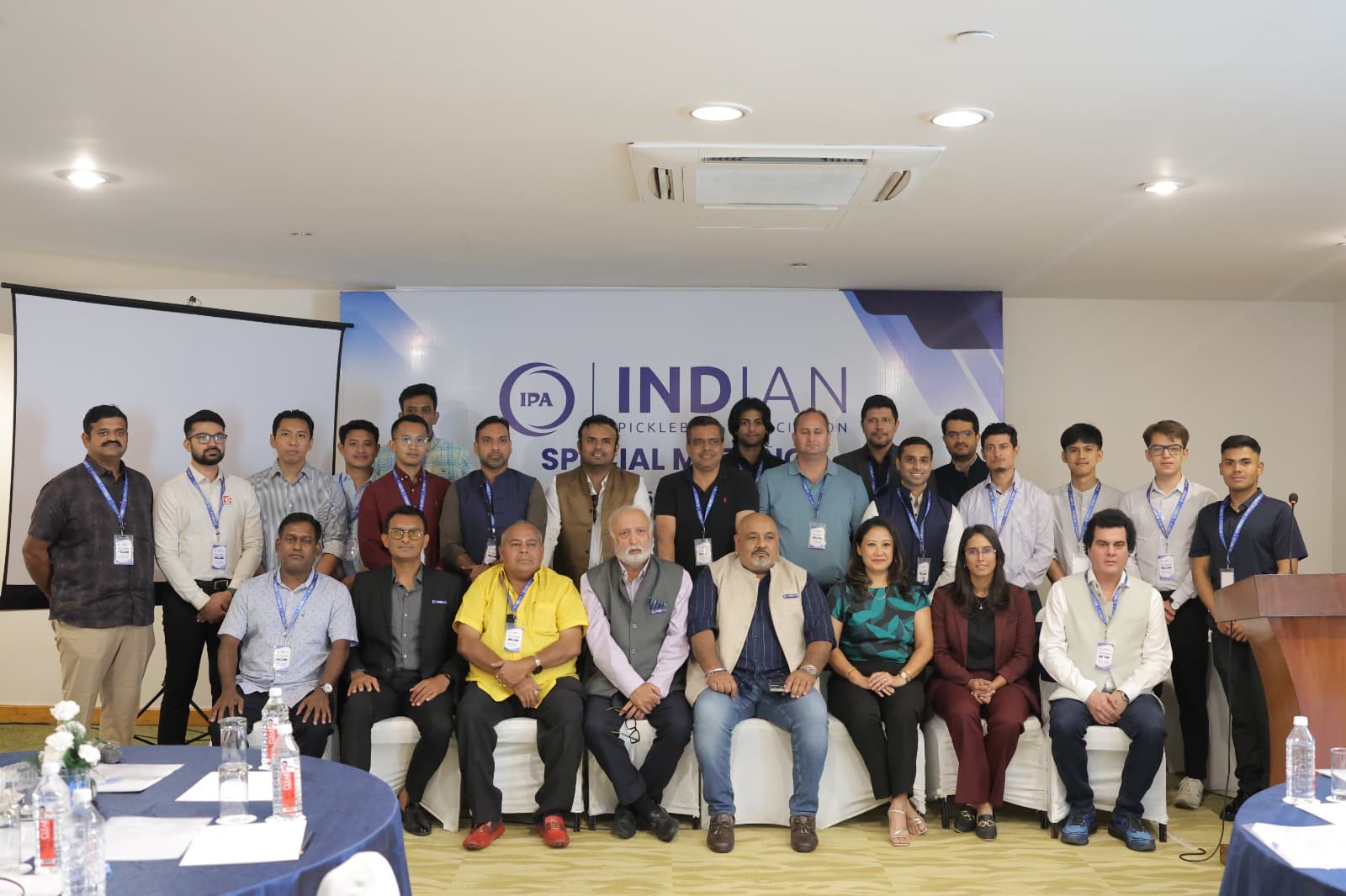 Team of pickleball players